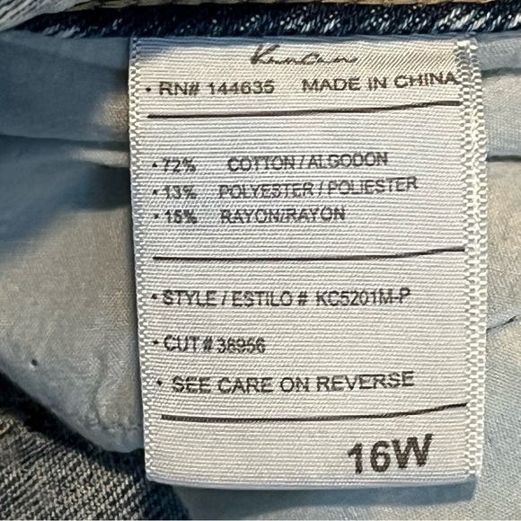 KanCan Jeans Womens Plus 16w Ripped Destroyed Frayed Hem Ankle Skinny Stretch - Picture 6 of 9